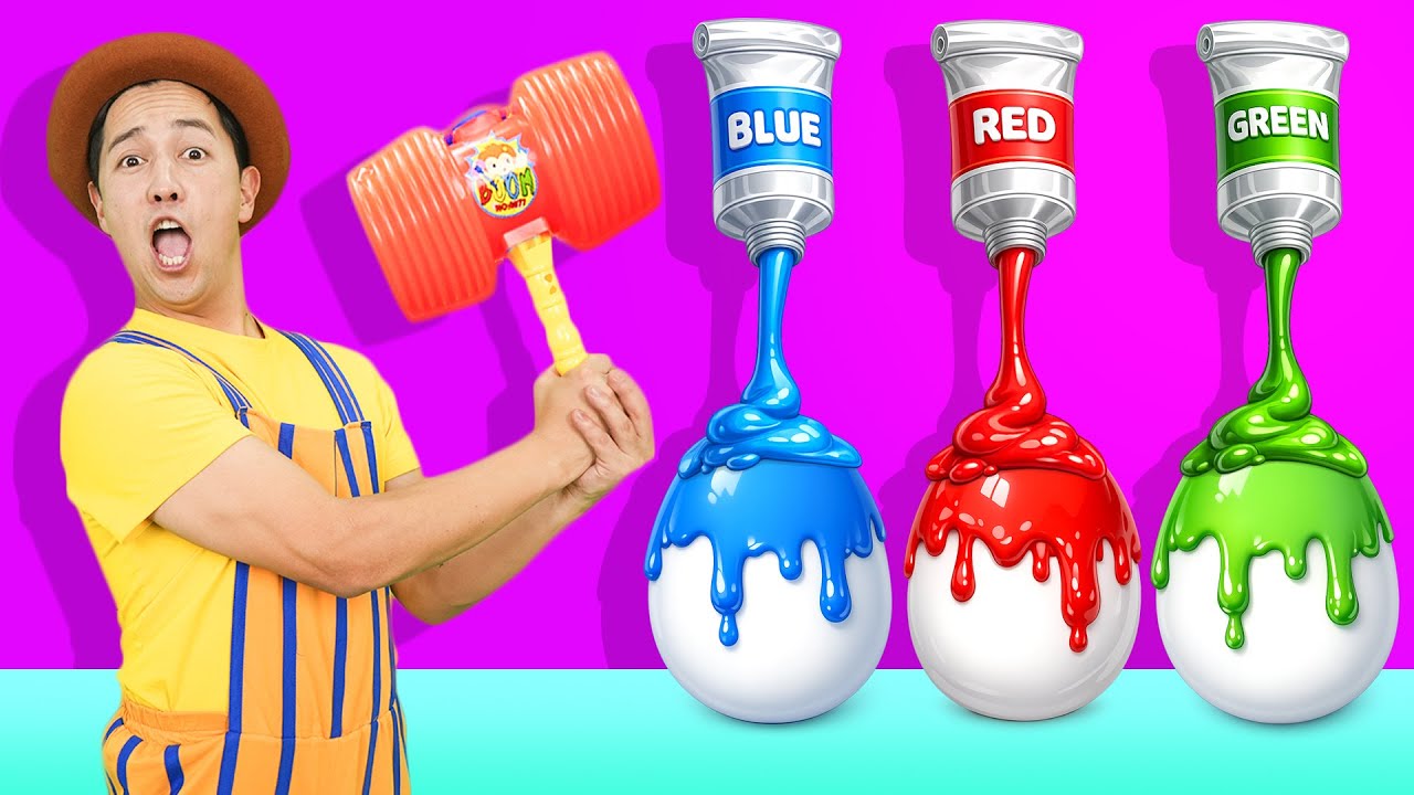Радужные яйца-сюрпризы 🎨🥚 +ЕЩЕ | Детские песни TigiBoo