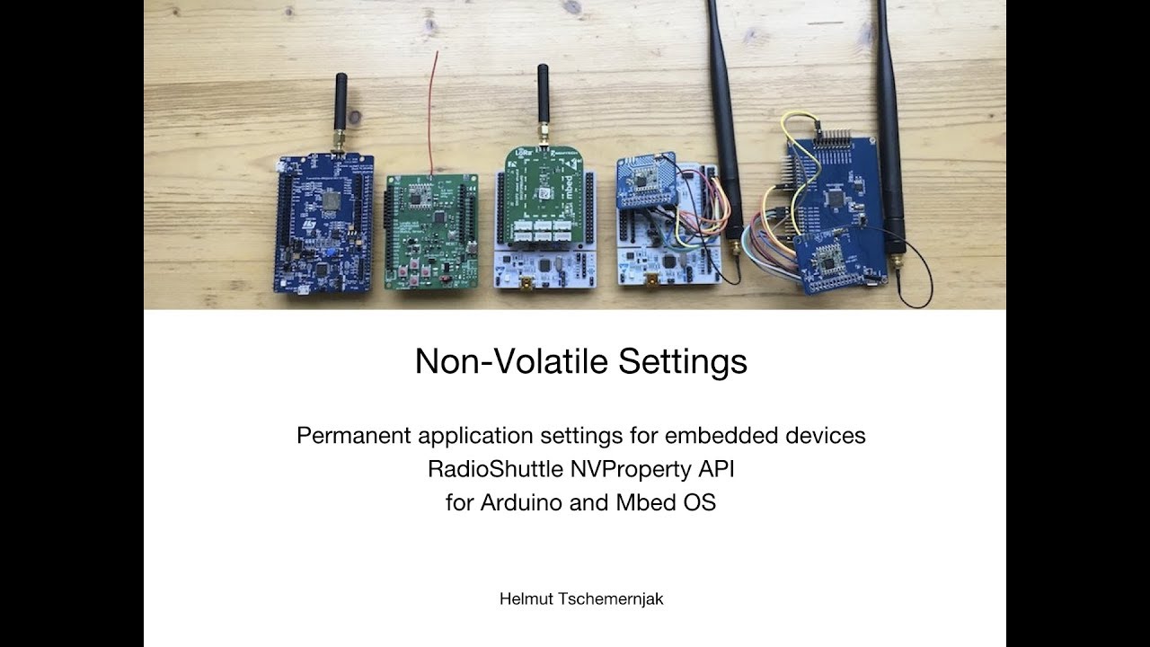 RadioShuttle - Non Volatile Settings (NVProperty)