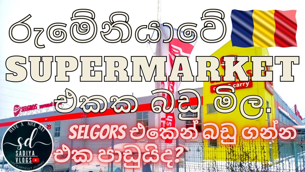 🇷🇴රුමේනියාවේ Supermarket එකක බඩු මිල. Romania,constanta SELGROS supermarket.