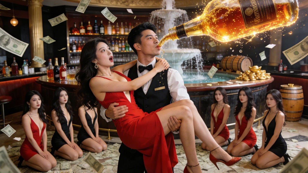 The drink god downs a ton nightly, but falls drunk by a beauty's bed.#drama #shortdramas