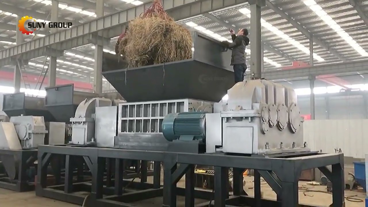 Shredding Agricultural Straw | Biomass Waste Shredder Machine