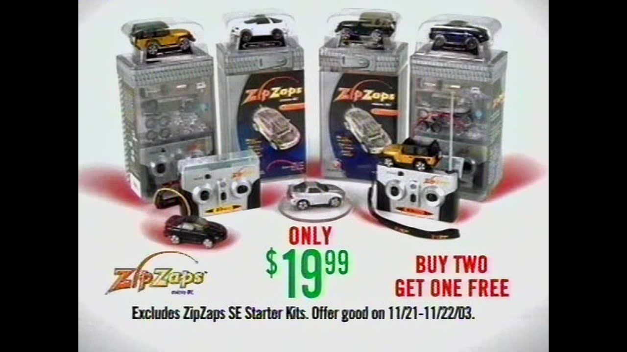 Radio Shack ZipZaps RC Cars Sale Commercial The WB KBWB-TV 20 (Nov 22, 2003)