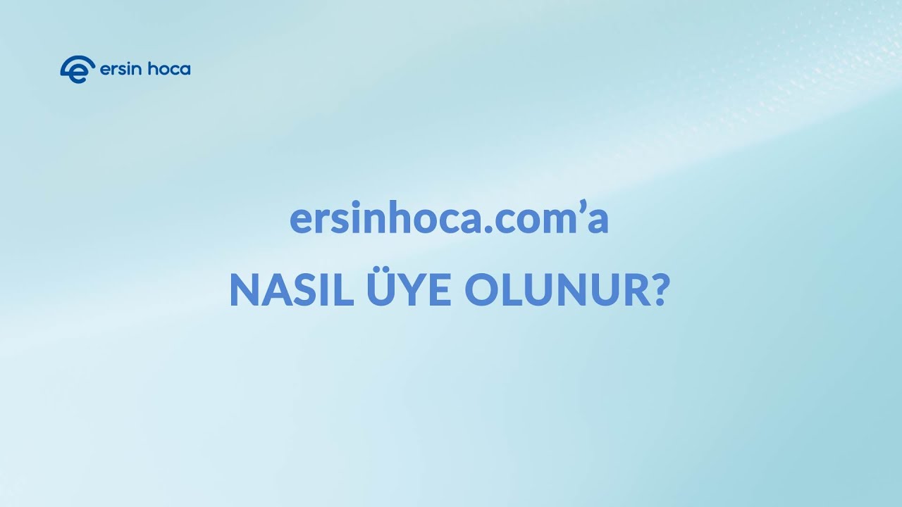 ersinhoca.com'a Nasıl Üye Olunur?