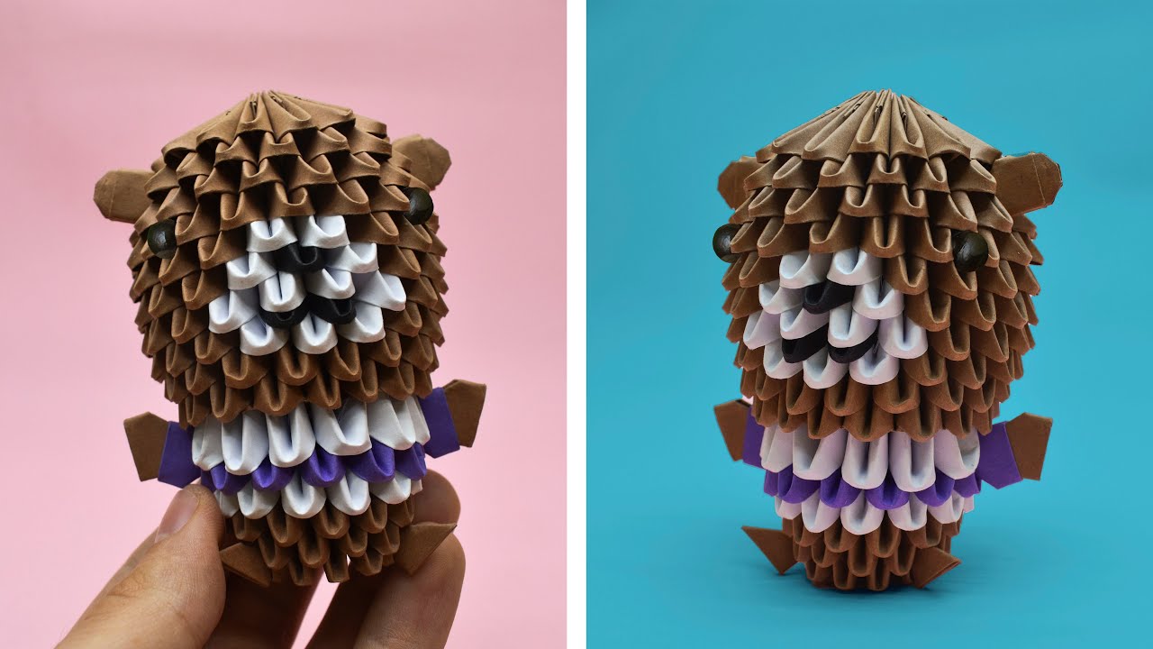 Как сделать 3D-оригами плюшевого мишку — пошаговое руководство для начинающих