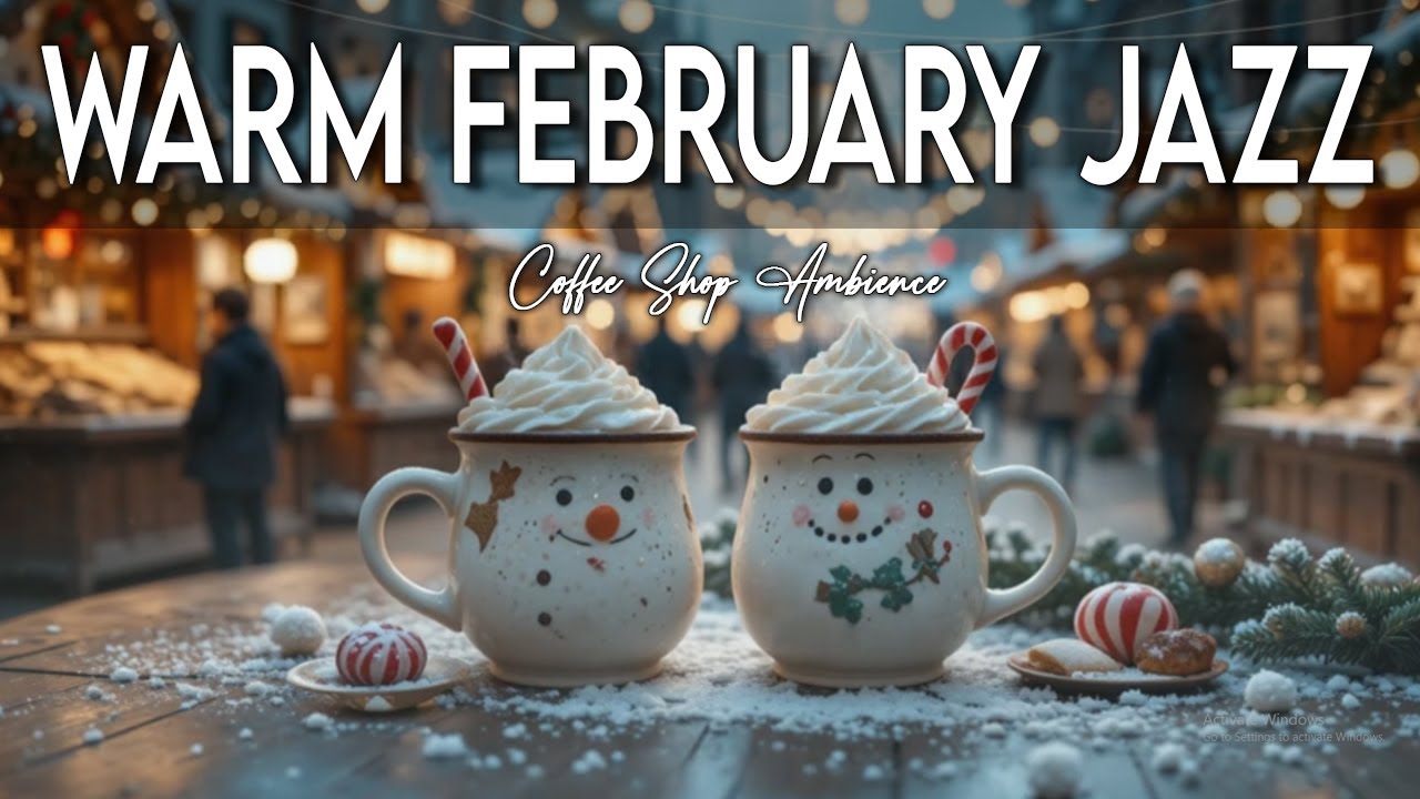 Warm February Jazz ☕ Gentle Bossa Nova Coffee Ambience for Focus & Good Mood 🎶