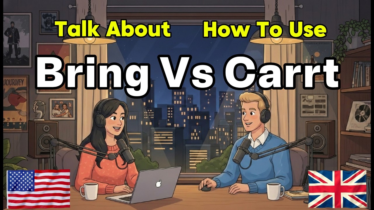 Learn English with Real Conversations Podcast | How to Use BRING vs CARRY in English