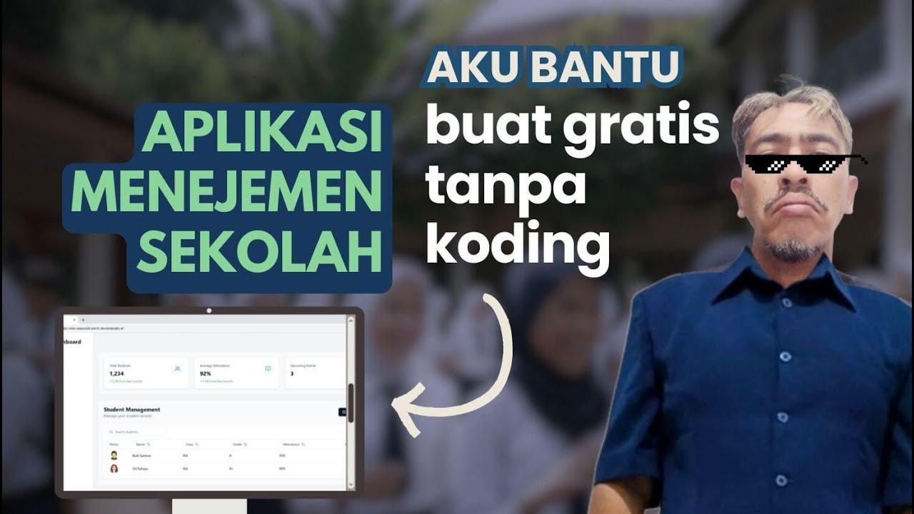 Tutorial Buat Aplikasi Manajemen Sekolah Tanpa Coding Pakai AI | TempoLabs, Bolt.new, & Lovable.dev