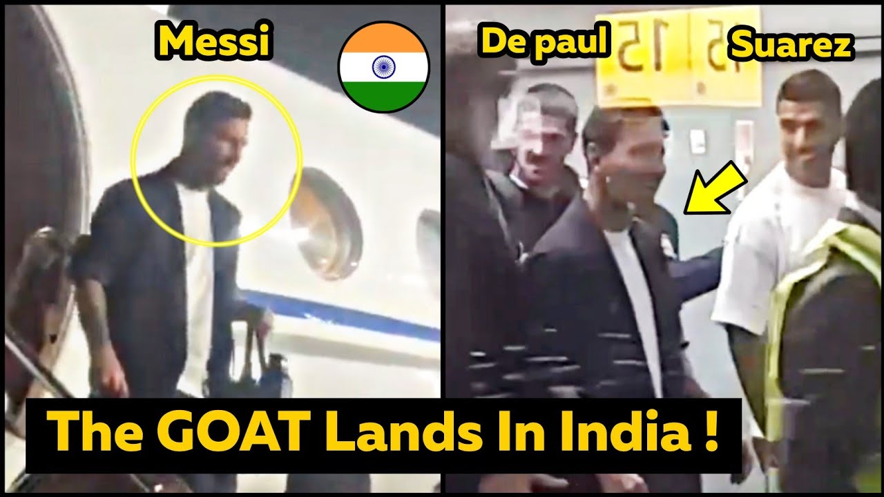 Lionel Messi Arrives In Kolkata As India Tour 2025 Begins