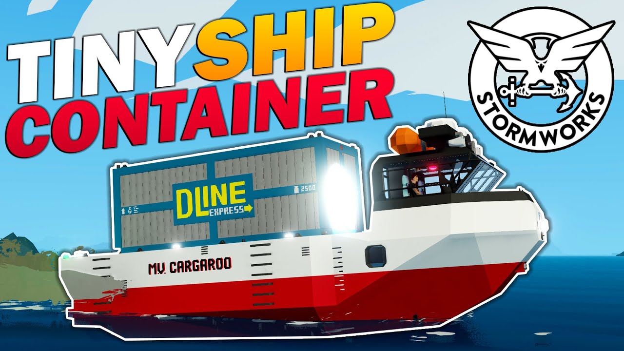 Super Tiny Container Ship VS Tsunami!  -  Stormworks Gameplay