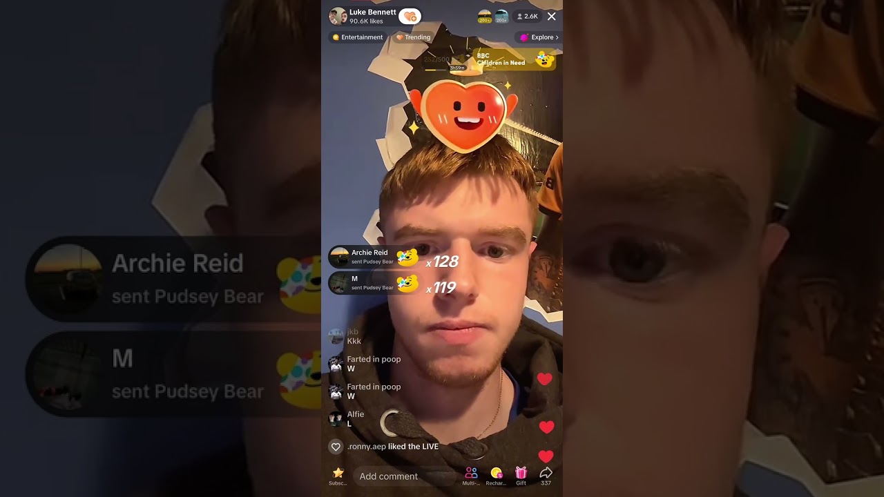 Luke Bennett TikTok live 2/11/23