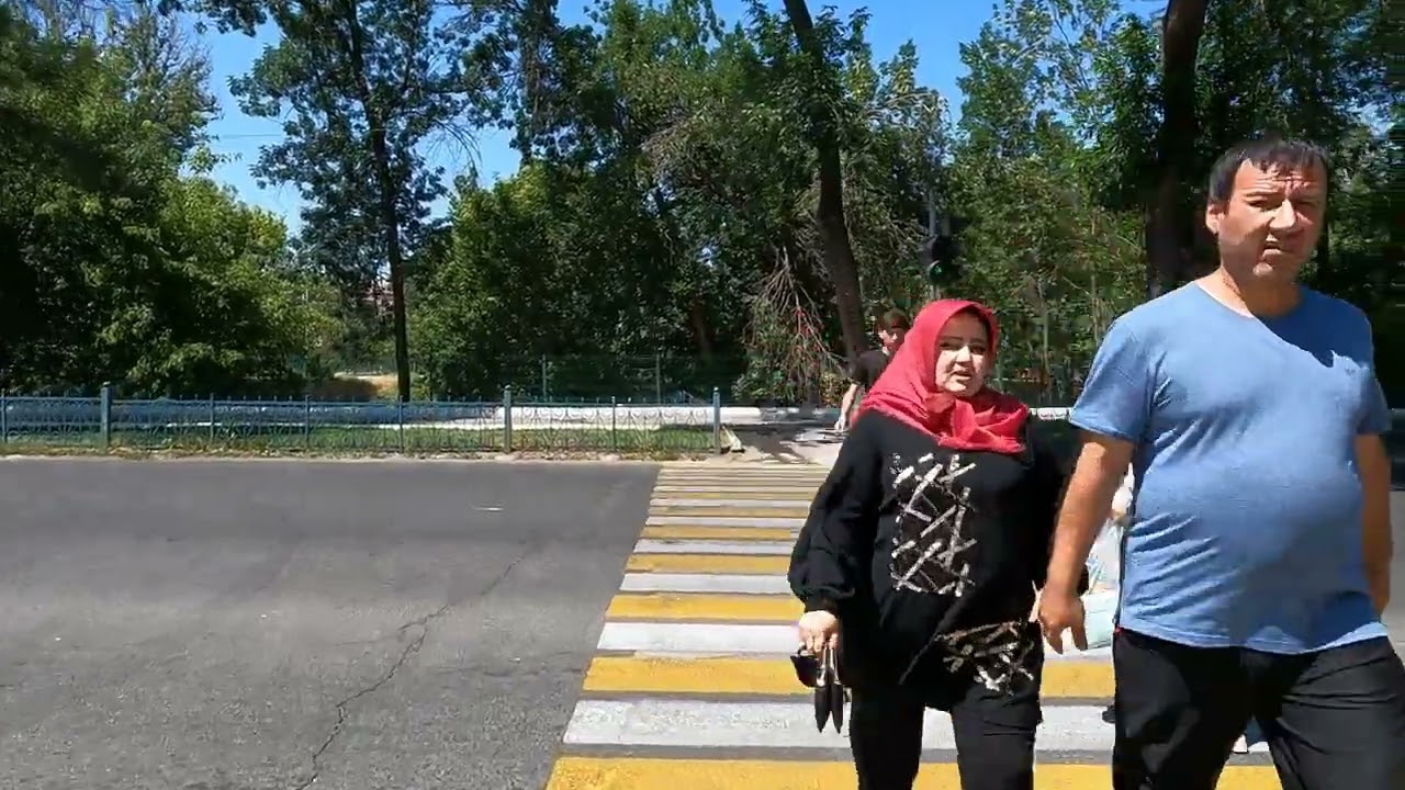 Ташкент. Чиланзар, улица Мукими . Наземные мосты-переходы