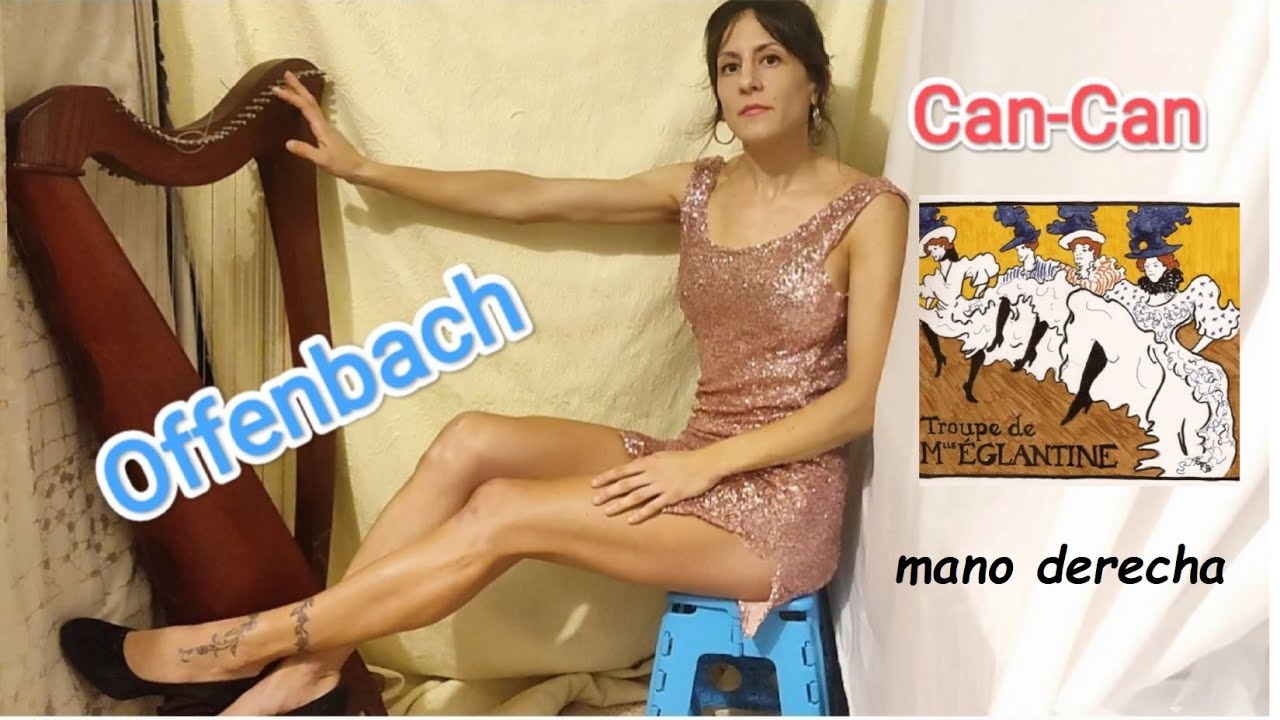 CAN-CAN OFFEBACH, para arpa celta, mano derecha. Clase nº 71 de arpa celta con Elena A