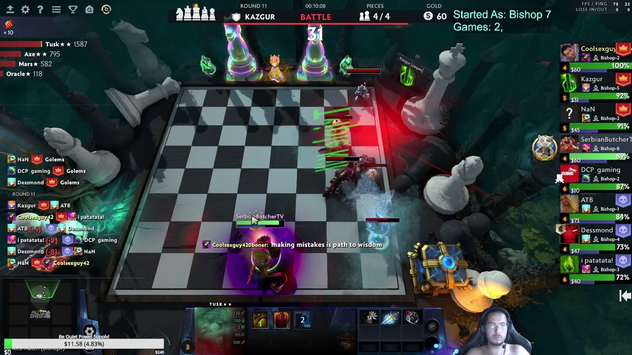 9 Warriors with Divine! Dota Auto Chess! Season 33!