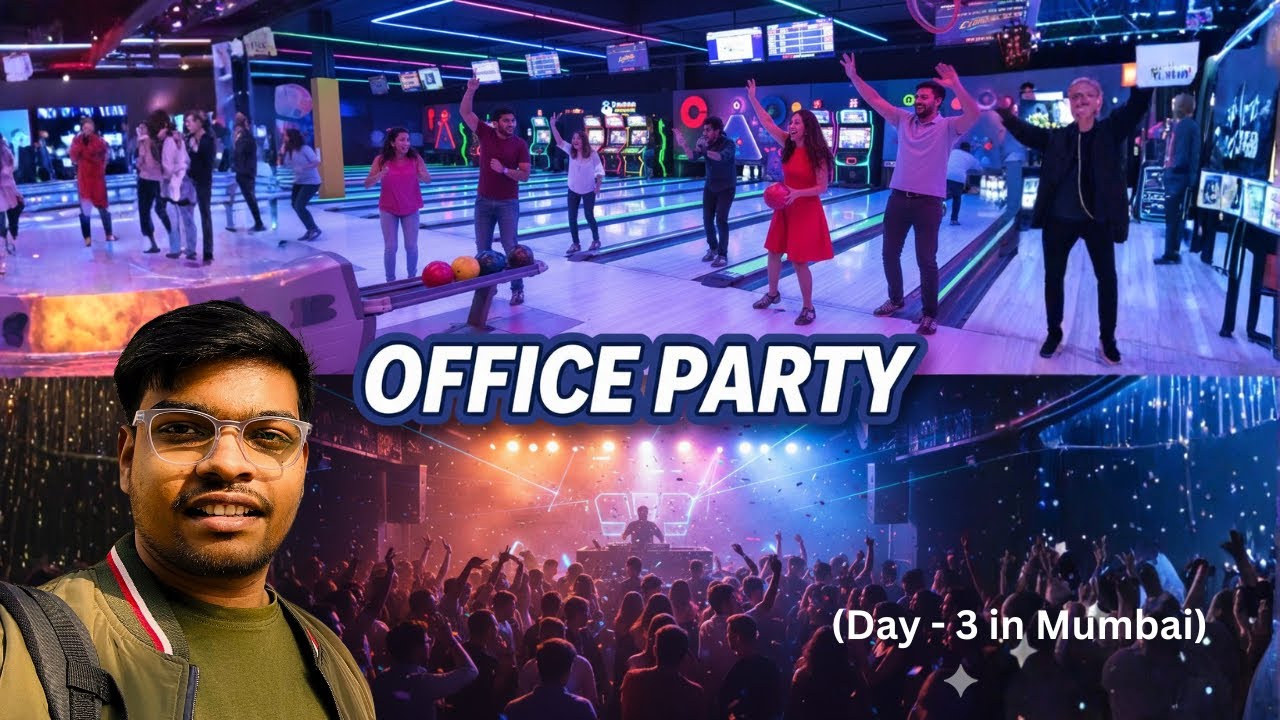 Bowling in Smaaash Arcade 🎳 & Tamasha Clubbing 🥂✨ | Krishna Sharma #officeparty 