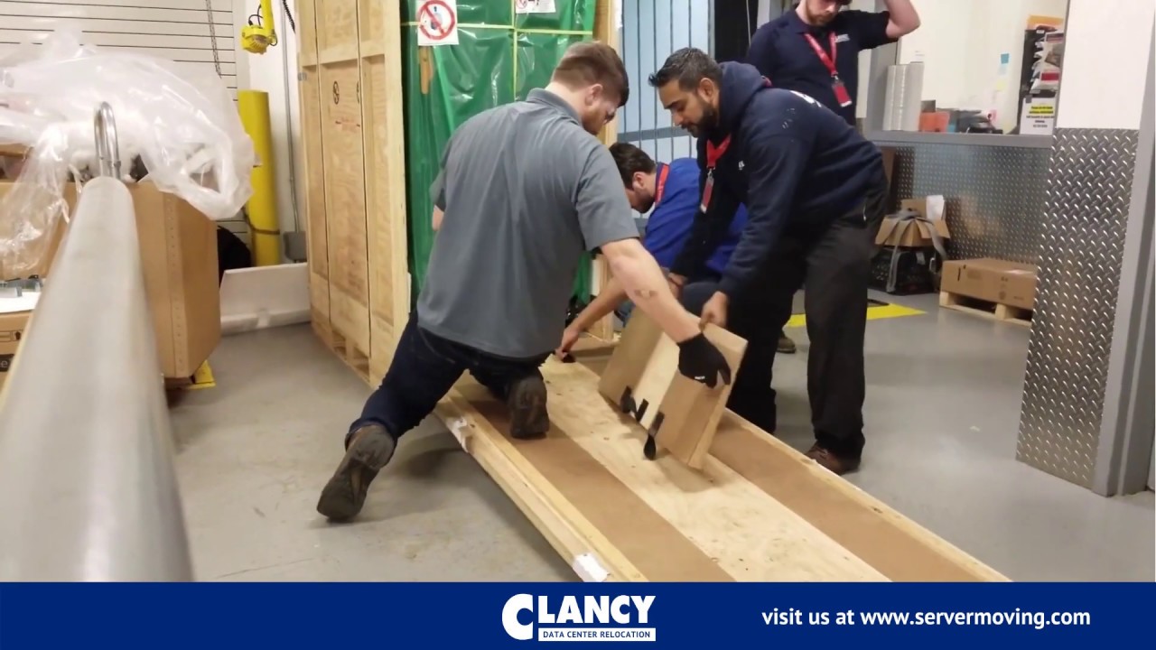 3,000 lb Mainframe Rack Delivery to a Data Center