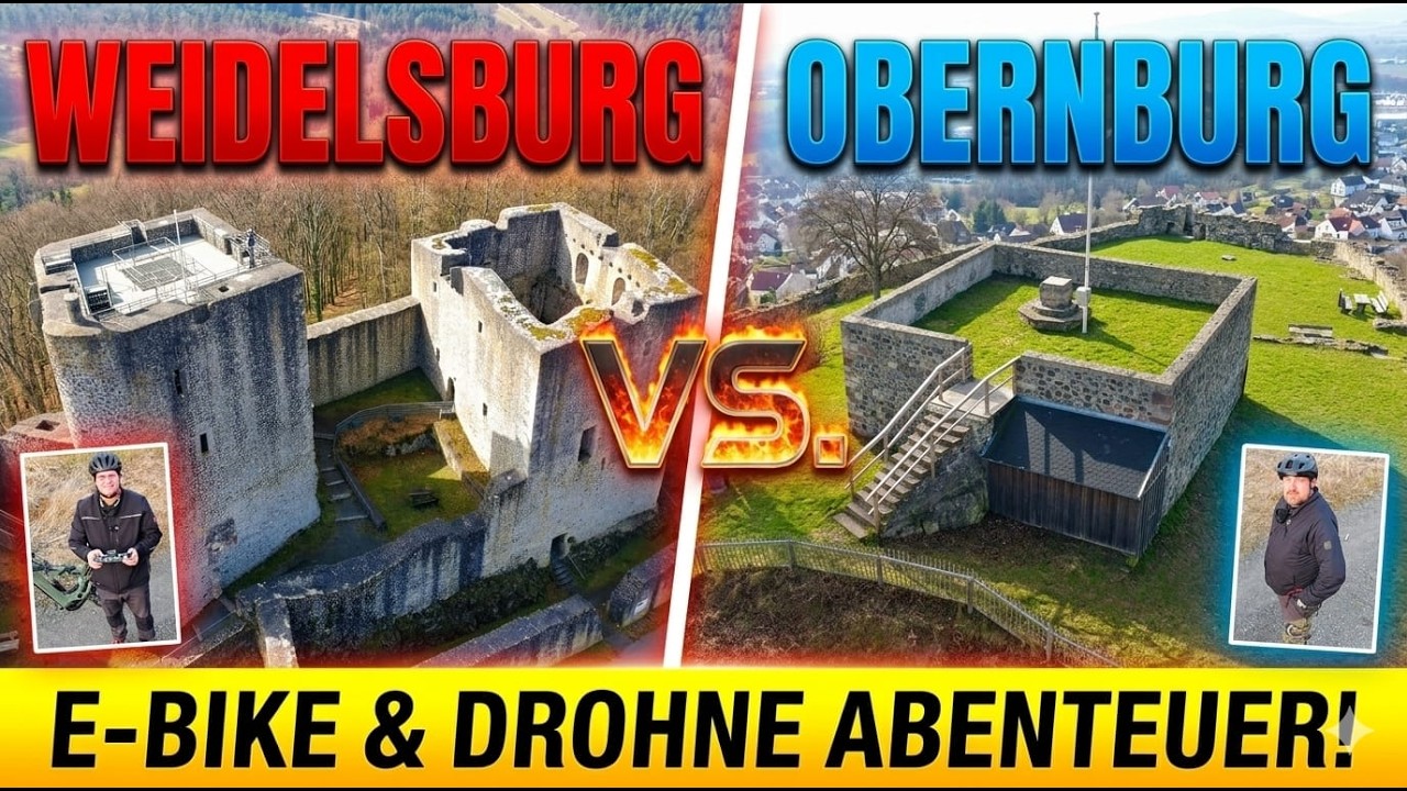 Weidelsburg von oben: E-Bike Tour mit der Potensic Atom 2 🚁🚲
