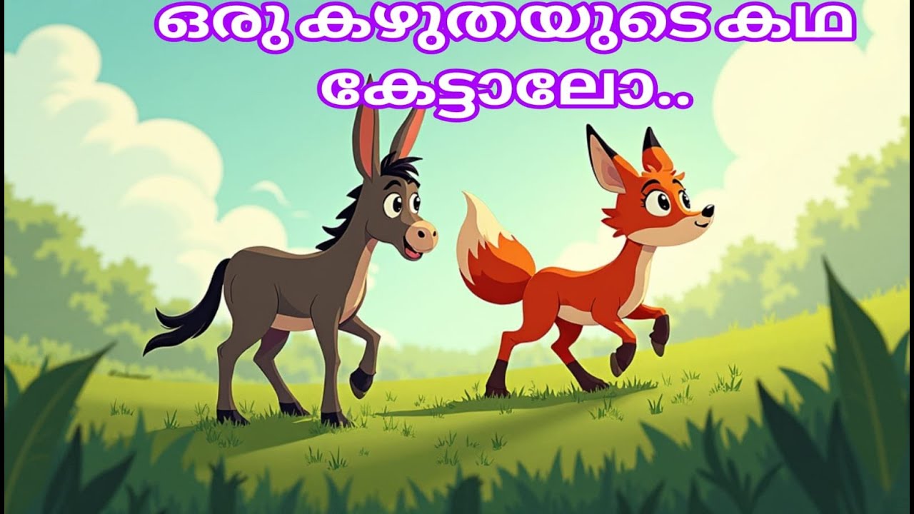കൂട്ടുകാരെ നമുക്ക് ഇന്ന് ഒരു കഴുതയുടെ കഥ കേട്ടാലോ.  Friends, let's hear a story about a donkey today