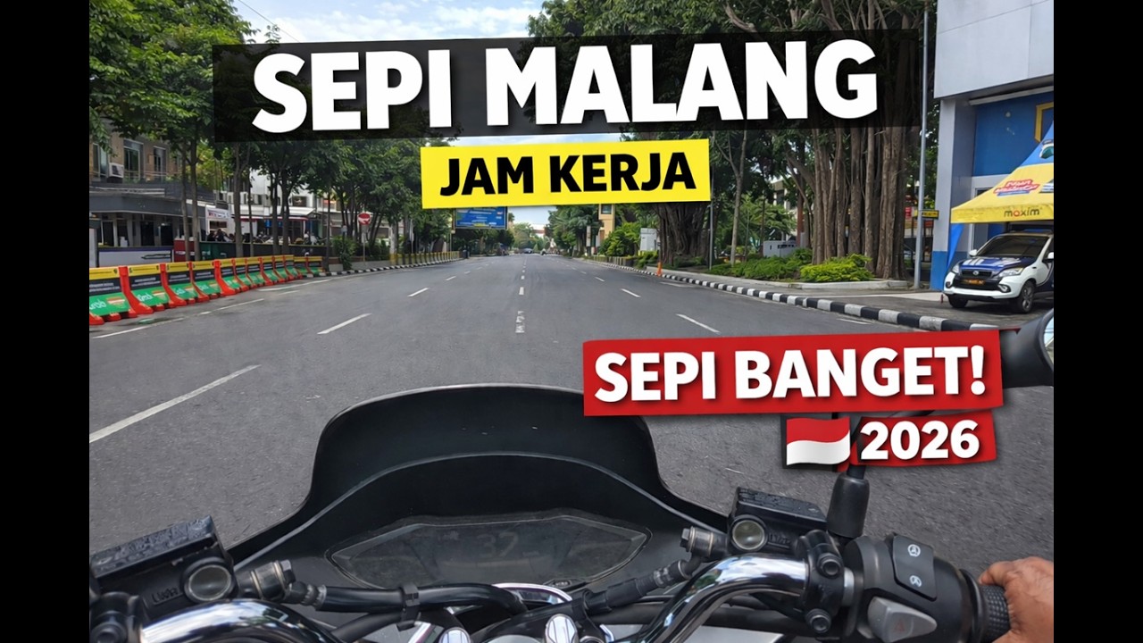 Suasana Jalan Di Malang Siang Hari Saat Jam Kerja | Malang City Traffic