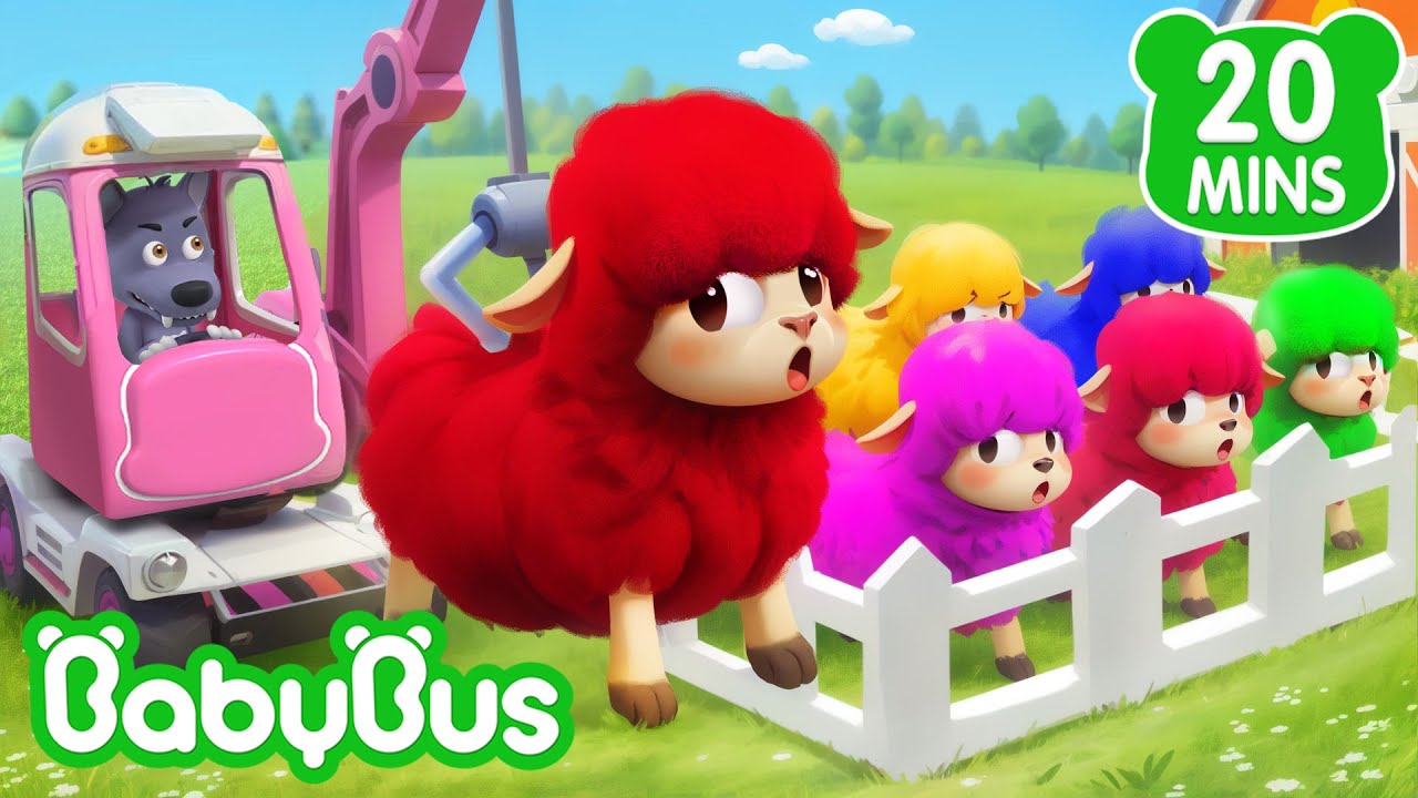 Lobo e Ovelhas Coloridas | Mé Mé Ovelha Negra | Aprender Cor | Músicas Infantis | BabyBus Português