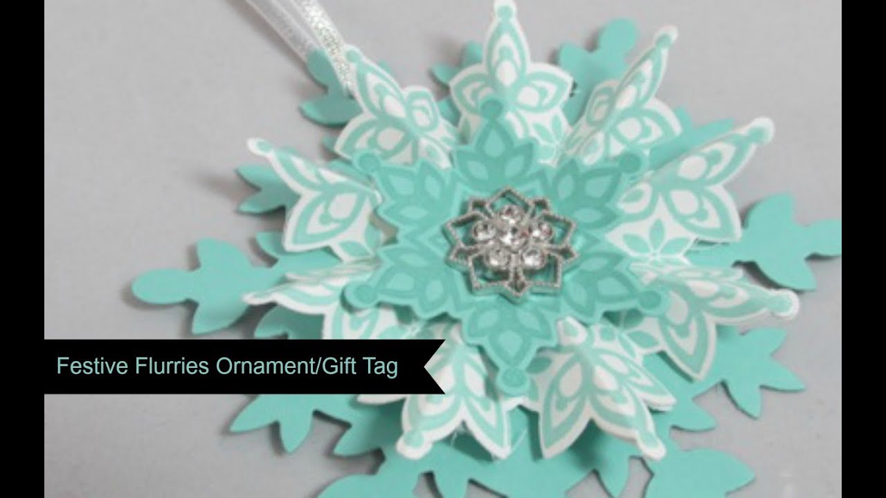 Stampin' Up! Festive Flurries Snowflake Ornament/Gift Tag