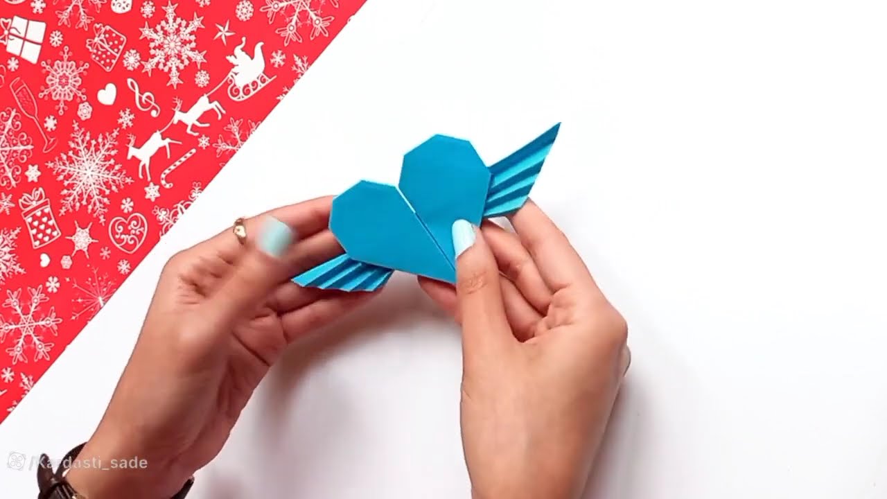 How to Make an Origami Heart with Wings | Easy Paper Craft