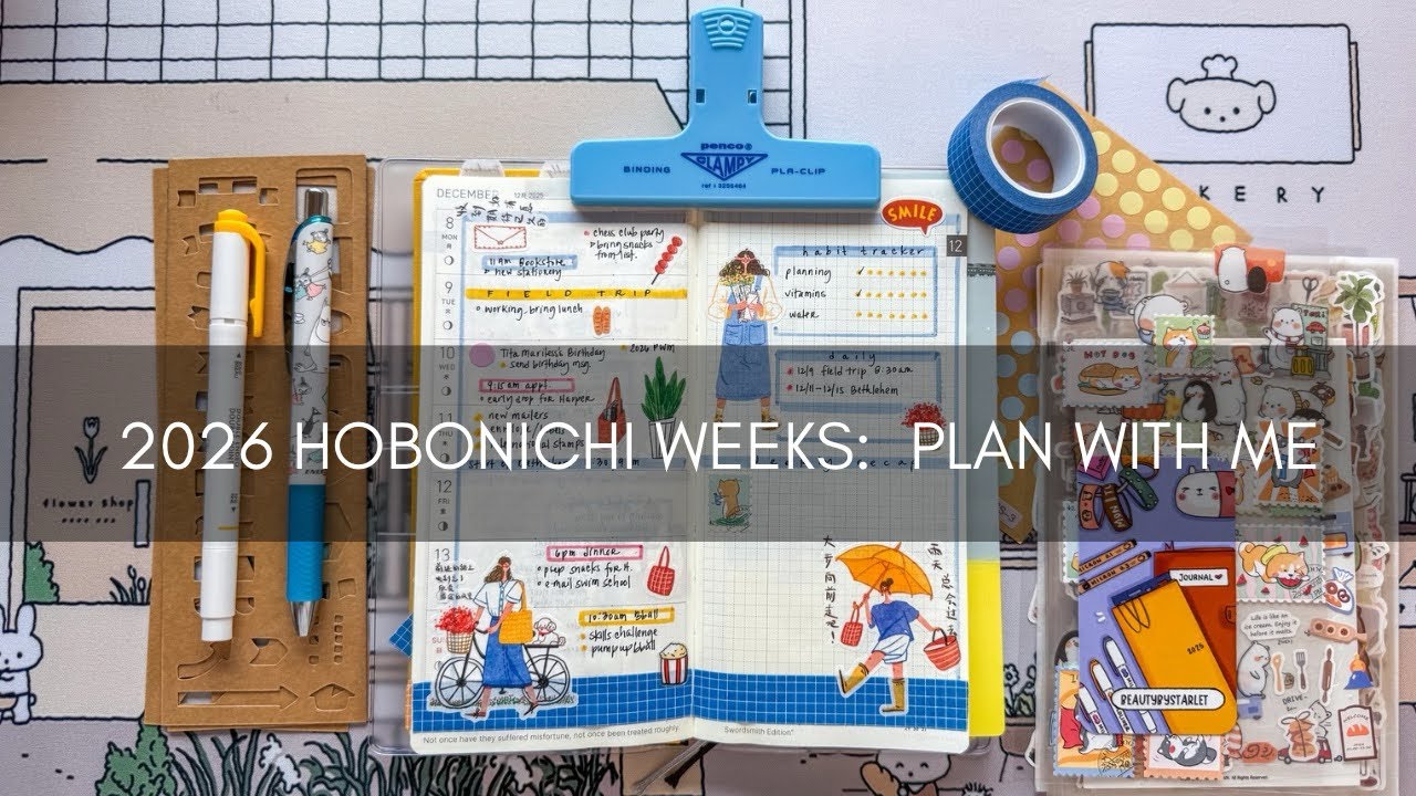 Hobonichi Weeks PWM 2026: второй еженедельный разворот и новый клип