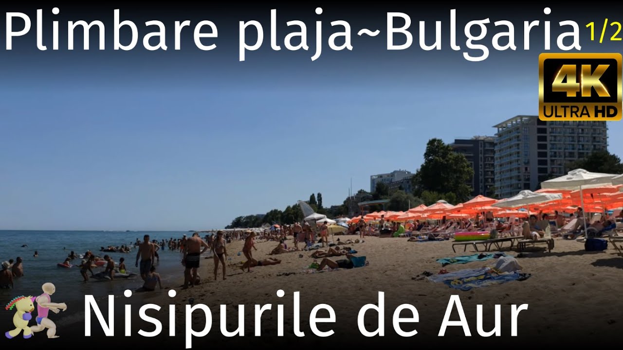 Plimbare pe Plaja Nisipurile de Aur ~ 🇧🇬 Bulgaria ~  partea 1 ~ 4k60fps
