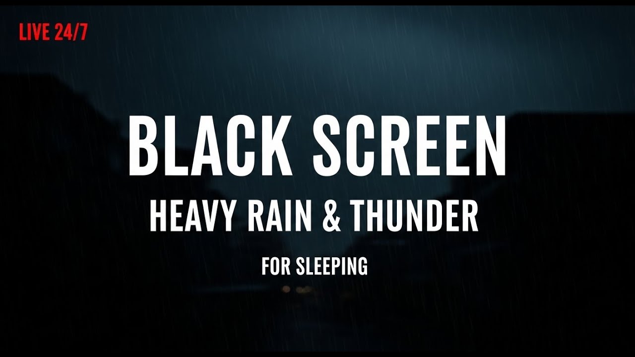🔴 Nonstop Rain & Thunder LIVE 24/7 – Fall Into Deep Sleep