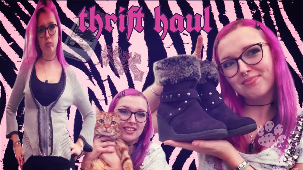 UK thrift haul + cat drama 🩷