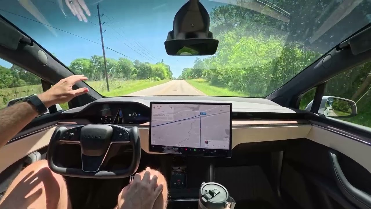 Tesla FSD Road Trip Adventure: Conroe to Aubrey | Supercharging, Traffic & Grok Conversations