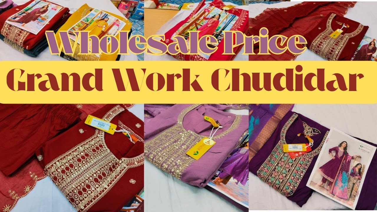 Readymade Chudidar Just ₹375/-|Wholesale விலைக்கு கிராண்ட் ஒர்க் சுடிதார் 😱😱