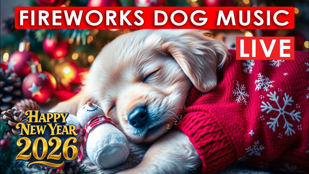 2026 DOG CALMING MUSIC after Fireworks New Years | Dogs Anxiety for Sleep Teraphy