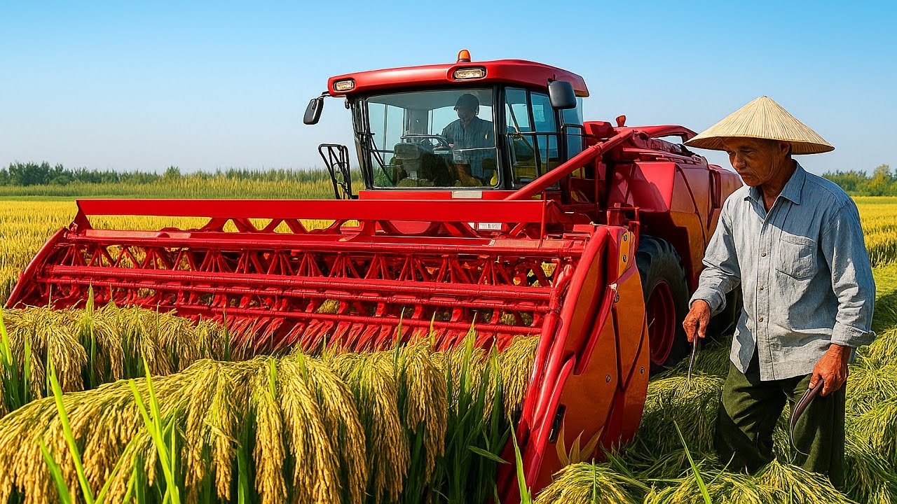Inside the World’s Biggest Rice Harvest – Modern Machines & Ancient Techniques