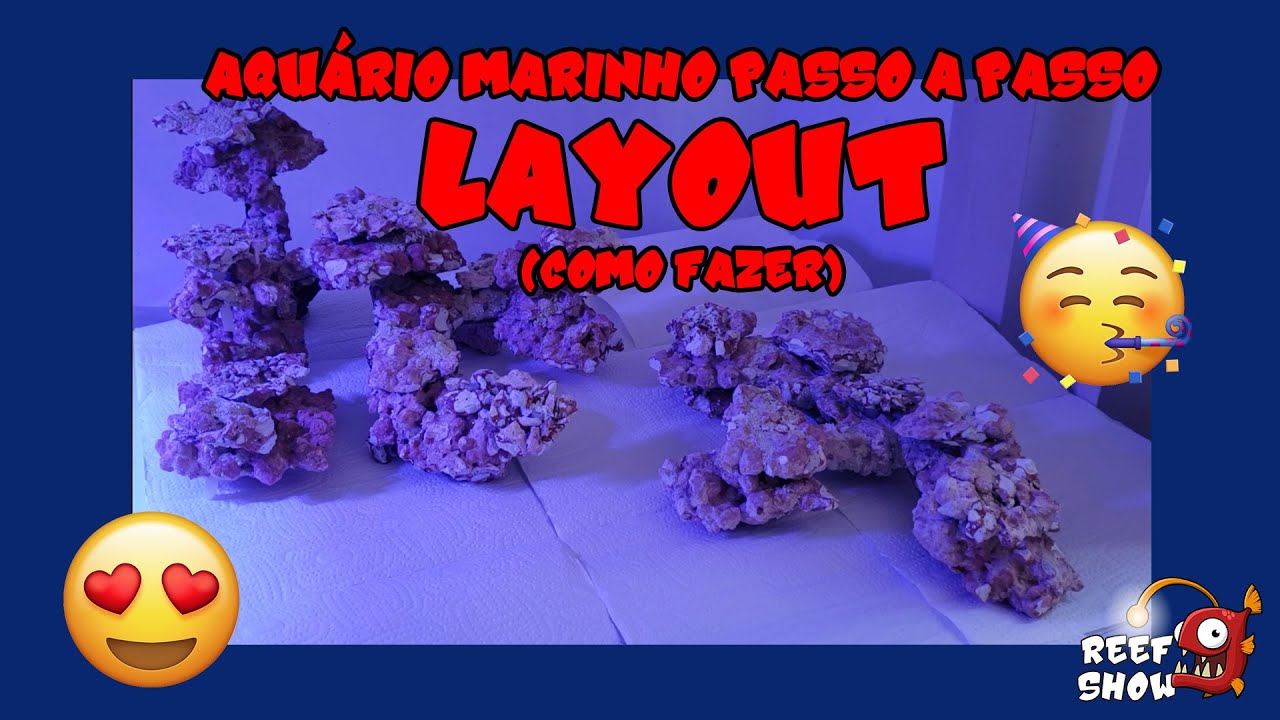 LAYOUT em AQUÁRIO - COMO FAZER - Aquário Marinho Passo a Passo #12