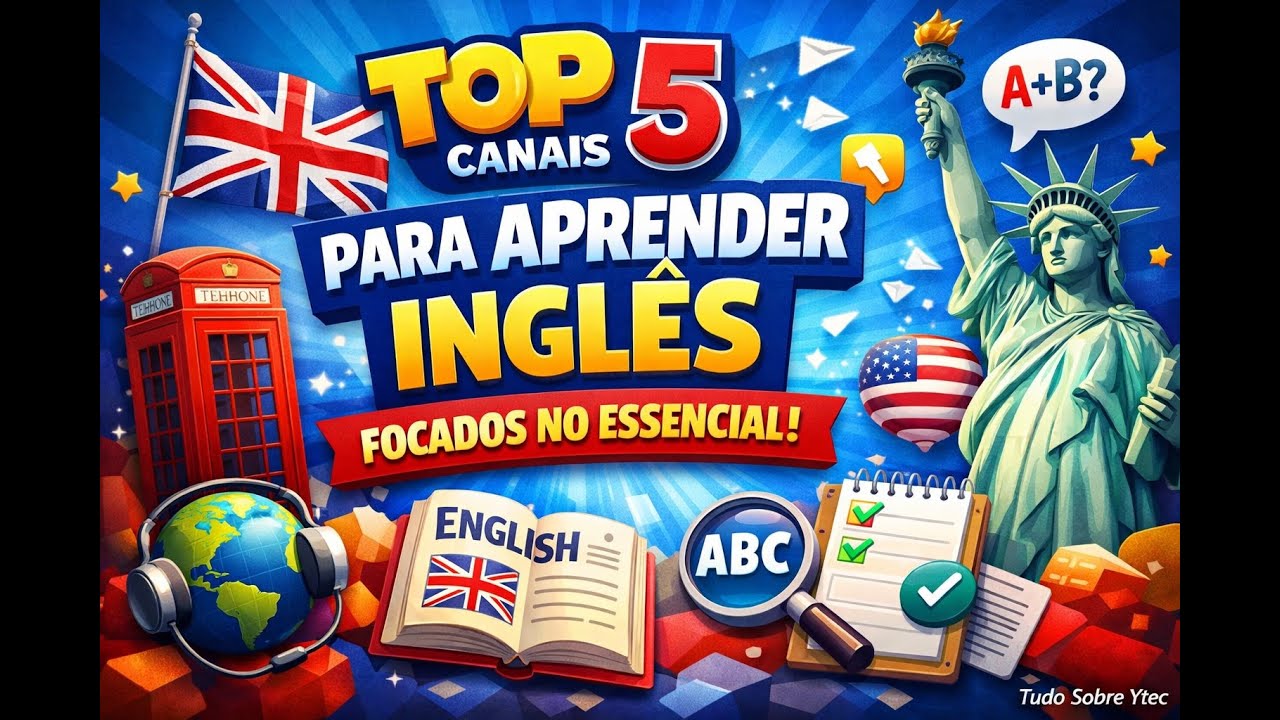 TOP 5 CANAIS PARA APRENDER INGLÊS DO ZERO (FOCO NO ESSENCIAL E PRÁTICO)