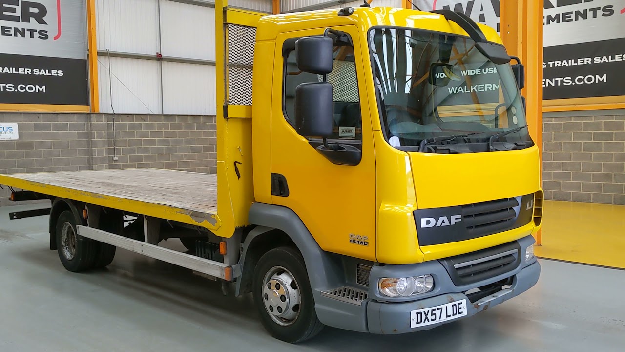 New In Stocklist For Sale: DAF LF45 180 EURO 5, 7.5 TONNE 4X2 FLATBED – 2008 – DX57 LDE