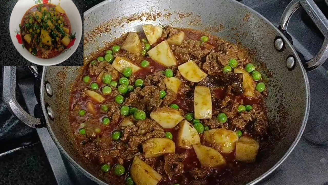 Up Famaus Aalu Matr Keema Mutton Masalisare Recipe