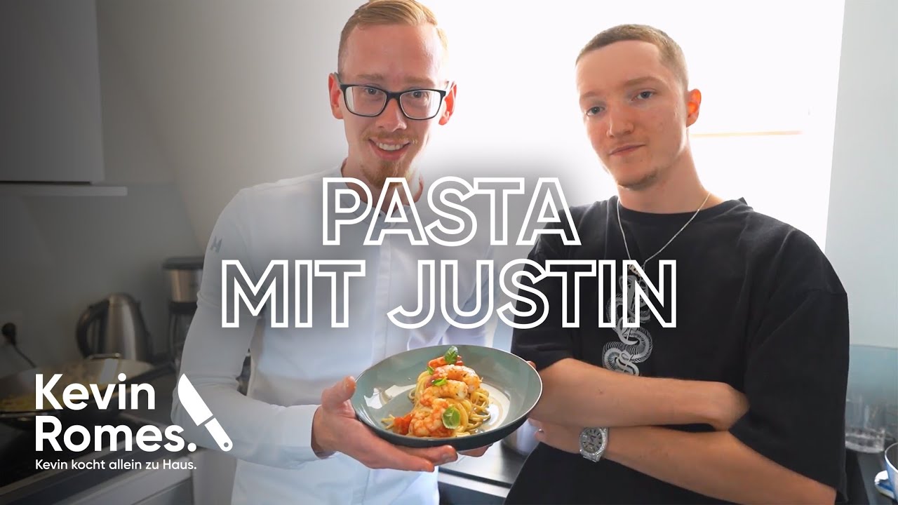 Mediterrane Pasta mit Riesengarnelen - Kevin kocht allein zu Haus x @jstin17