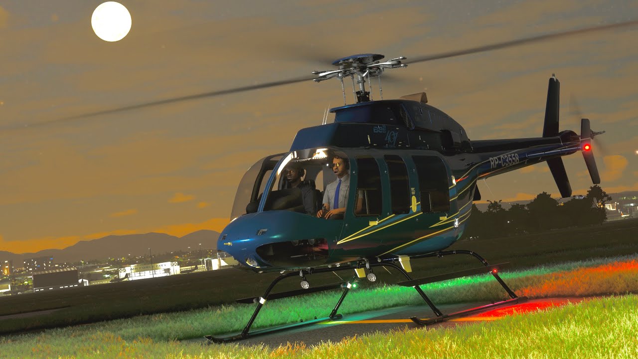 MSFS BELL 407 | 4AM flight to Manila from Omni Airfield, Pampanga 🇵🇭 