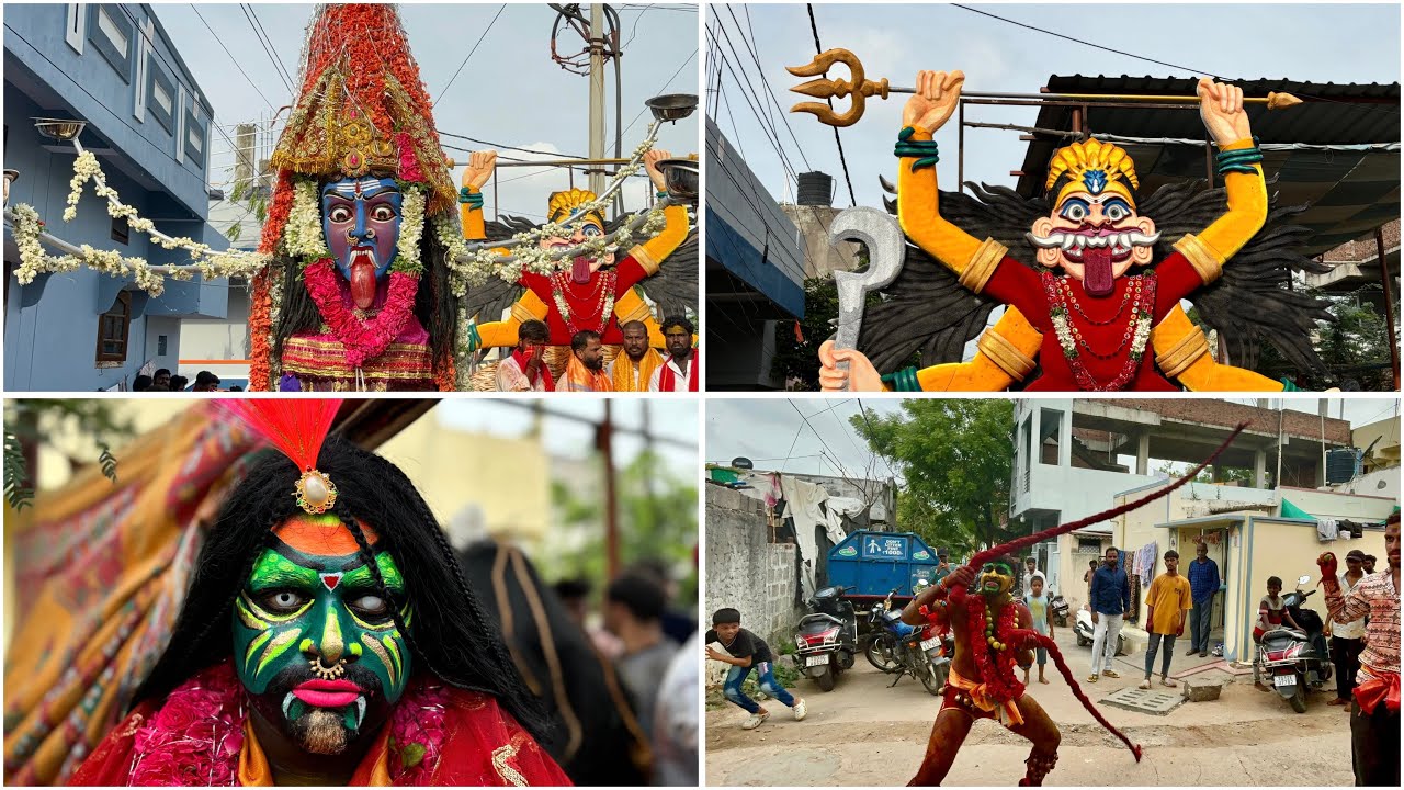 Old City Bonalu 2024 | Potharaju Dance | Ghatam Uregimpu | Potraj Entry at Thotella Procession 2024