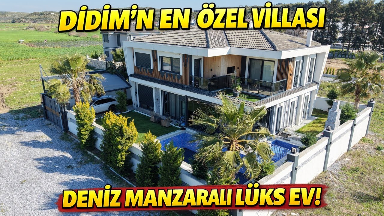 Didim&rsquo;in En G&uuml;zellerinden Muhteşem Villa Mavişehirde Eşyalı L&uuml;ks Ev (D-74)
