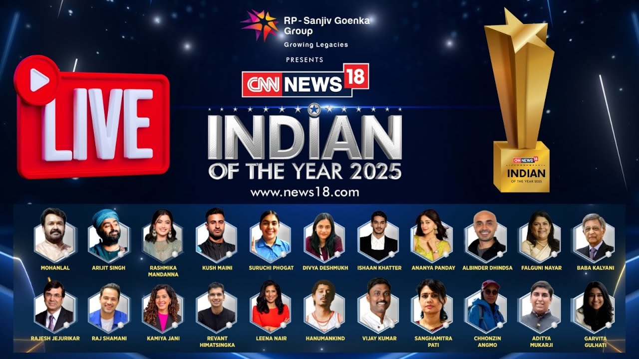 CNN-News18 Indian of the Year 2025 | Entertainment, Global Icons, Women Leaders, Sports & Much More