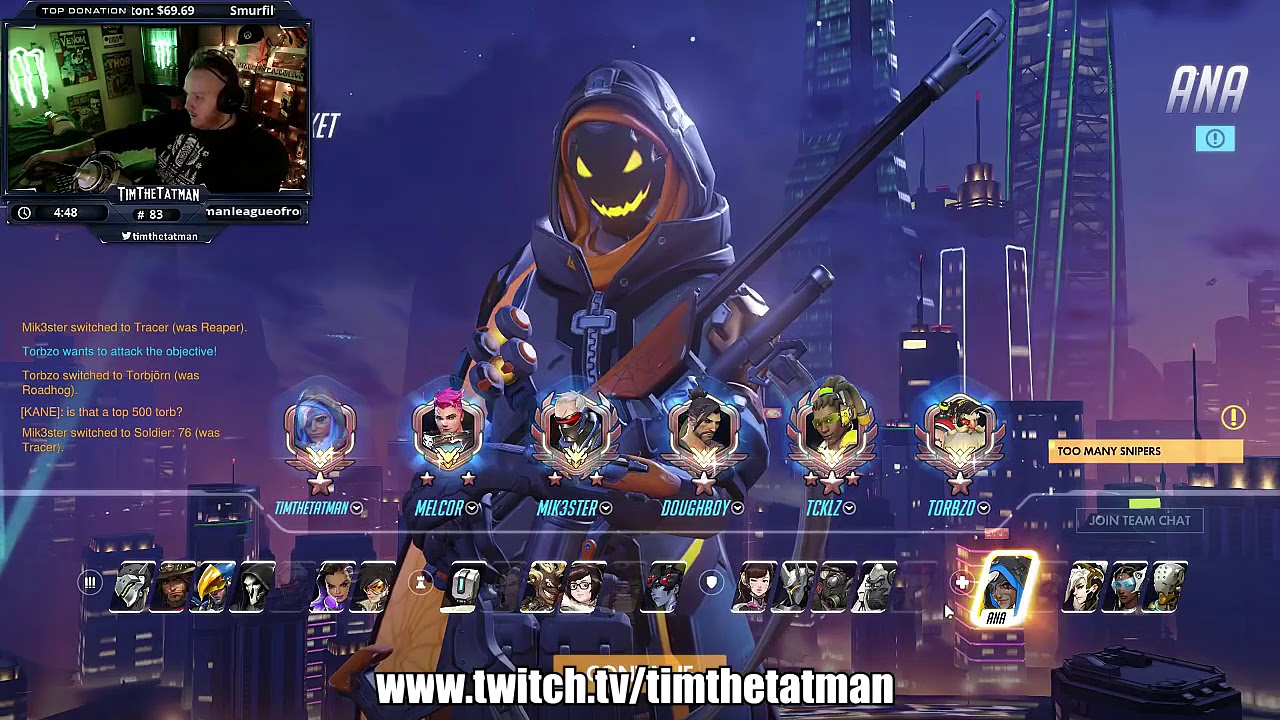 H1dden is 100% hacking with mccree TimTheTatMan (Overwatch)