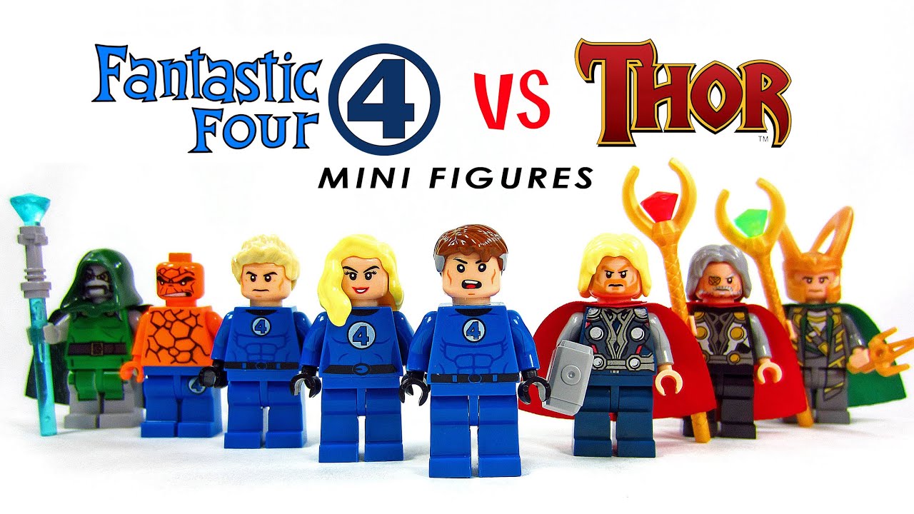 LEGO Fantastic Four vs Thor KnockOff Minifigures (Bootleg)
