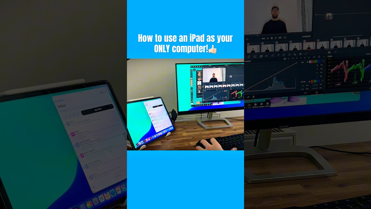iPad as your main computer?! (YES) #ipad #ipadpro #desksetup #desksetup #shorts #desktop #pc #ipados