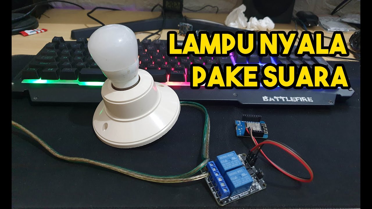Mengontrol lampu dengan wemos dan google assistant (perintah suara)