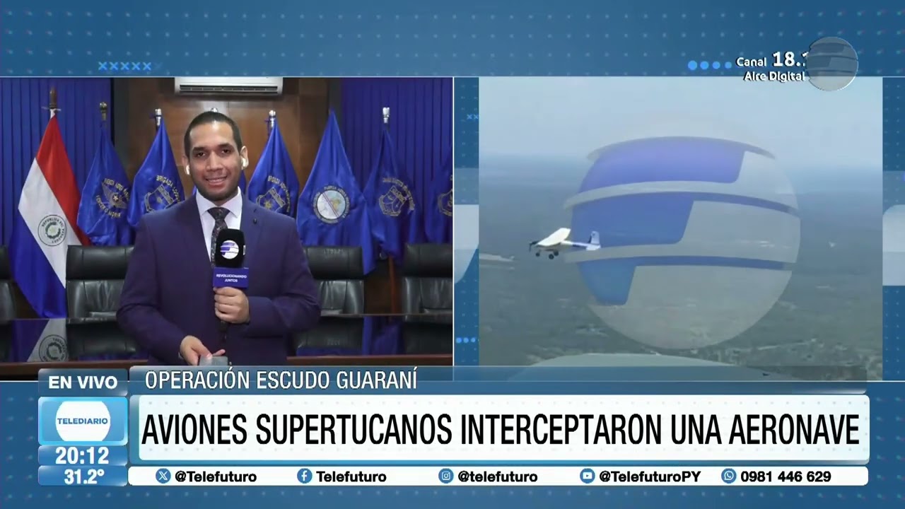 Aviones Super Tucano interceptaron una aeronave il&iacute;cita en Concepci&oacute;n