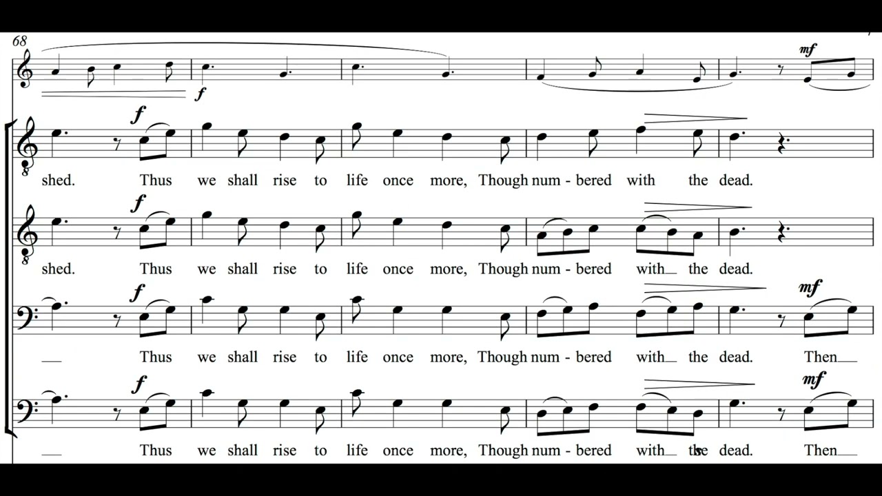Paul Gibson - Noel, Noel, Noel for TTBB and English Horn (2015) [Score-Video]