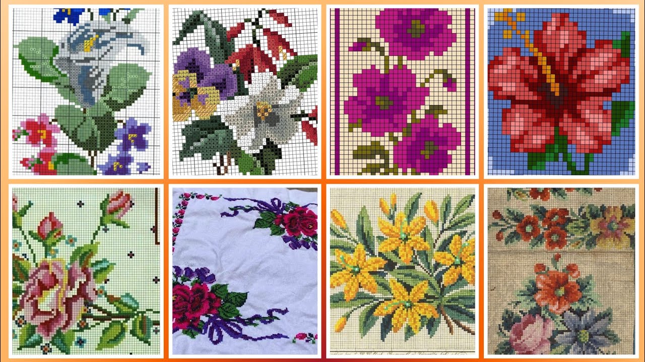 Gorgeous cross stitch patterns /countable embroidery #charsutikarhai/latest dosuti design ideas2024