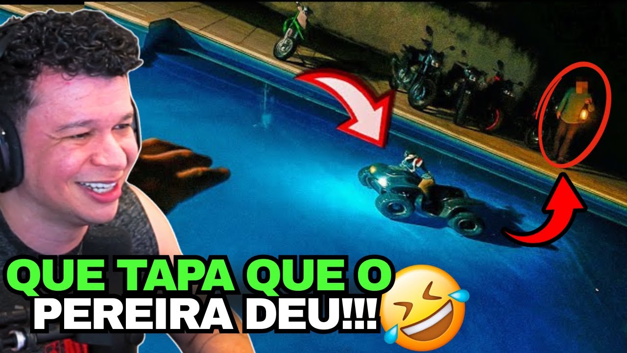 ARUAN REAGE: O CASEIRO JOGOU O QUADRICICLO NA PISCINA !!! * vou embora dessa casa . (Leo da Hornet)